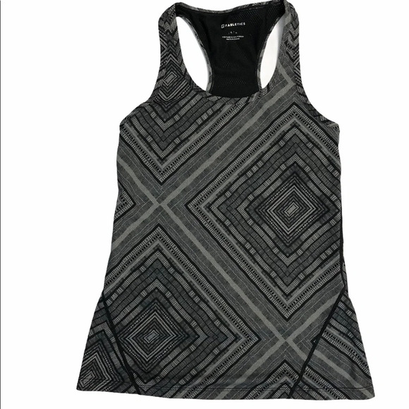 Flabetics Gray Aztec Tribal Tank Top Size Xsmall - Picture 1 of 5